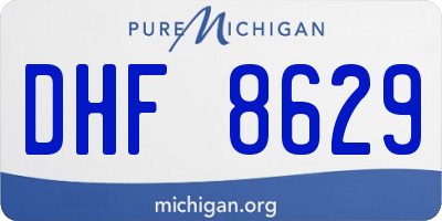 MI license plate DHF8629