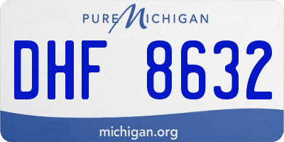 MI license plate DHF8632