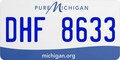 MI license plate DHF8633