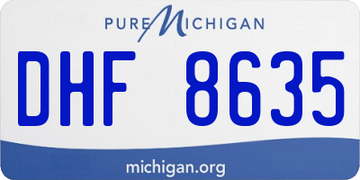 MI license plate DHF8635
