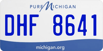 MI license plate DHF8641