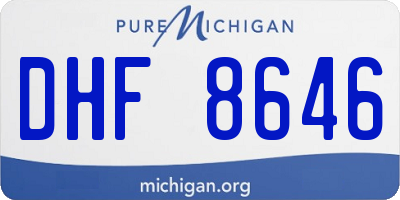 MI license plate DHF8646