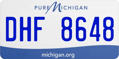 MI license plate DHF8648