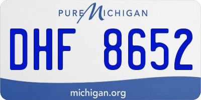 MI license plate DHF8652