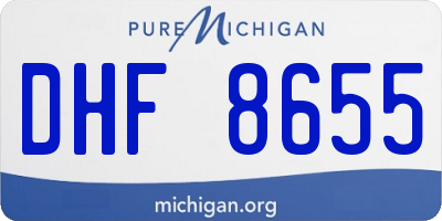 MI license plate DHF8655