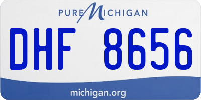MI license plate DHF8656
