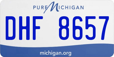 MI license plate DHF8657