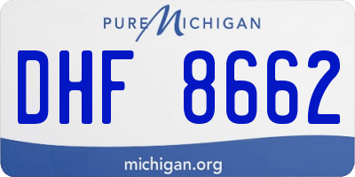 MI license plate DHF8662