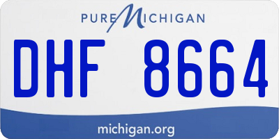 MI license plate DHF8664
