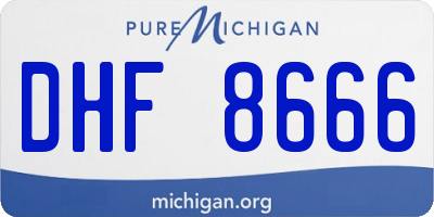 MI license plate DHF8666