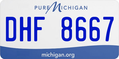 MI license plate DHF8667