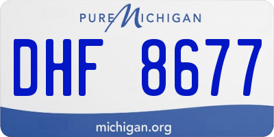 MI license plate DHF8677