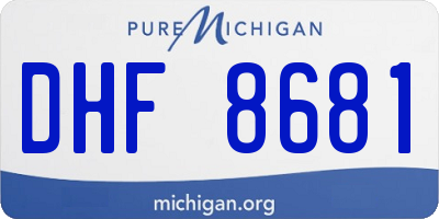 MI license plate DHF8681