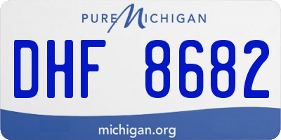 MI license plate DHF8682
