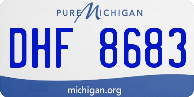 MI license plate DHF8683