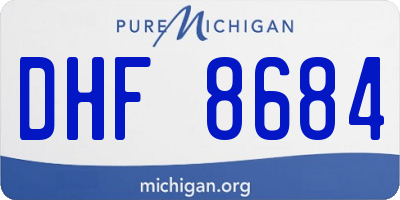 MI license plate DHF8684