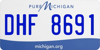 MI license plate DHF8691