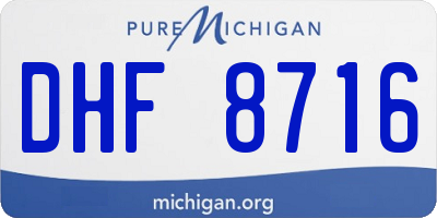 MI license plate DHF8716