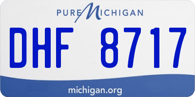 MI license plate DHF8717