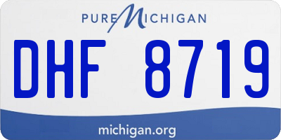 MI license plate DHF8719