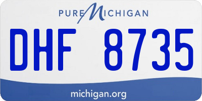 MI license plate DHF8735