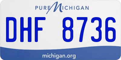 MI license plate DHF8736