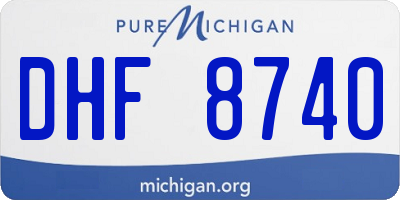 MI license plate DHF8740