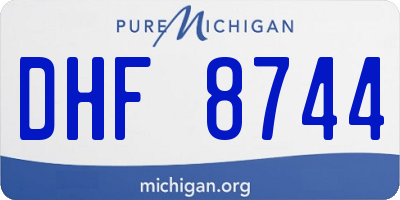 MI license plate DHF8744