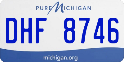 MI license plate DHF8746