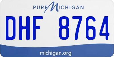 MI license plate DHF8764