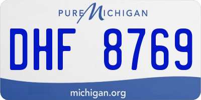 MI license plate DHF8769