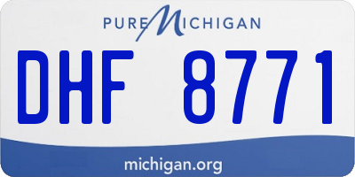 MI license plate DHF8771