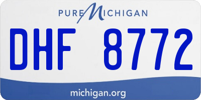 MI license plate DHF8772