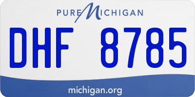MI license plate DHF8785