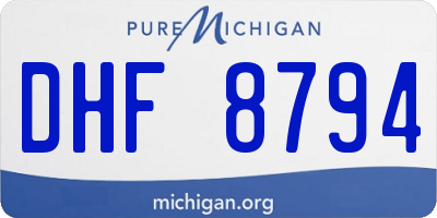 MI license plate DHF8794