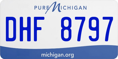 MI license plate DHF8797