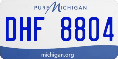 MI license plate DHF8804