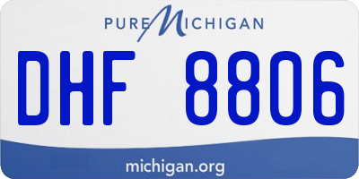 MI license plate DHF8806