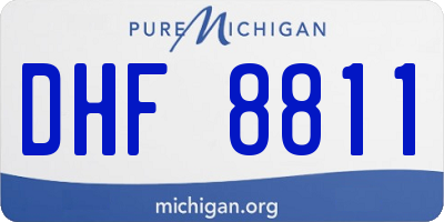 MI license plate DHF8811