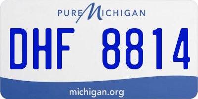 MI license plate DHF8814