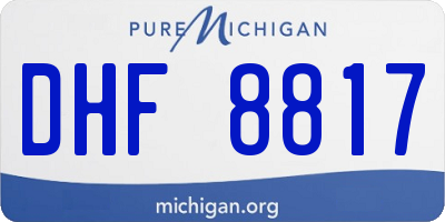 MI license plate DHF8817