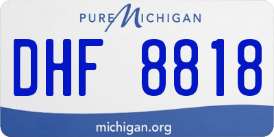 MI license plate DHF8818