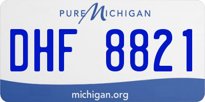 MI license plate DHF8821