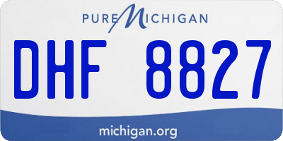 MI license plate DHF8827