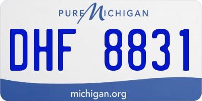 MI license plate DHF8831