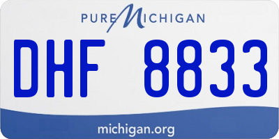 MI license plate DHF8833