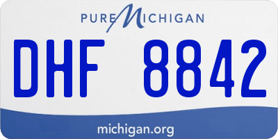 MI license plate DHF8842