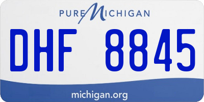 MI license plate DHF8845