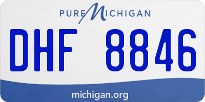MI license plate DHF8846