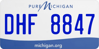 MI license plate DHF8847
